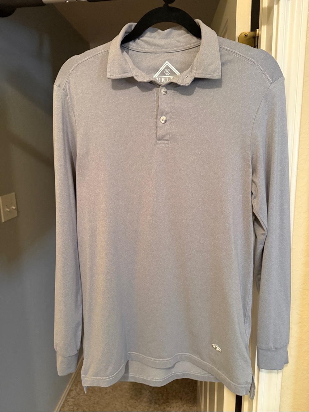 Burlebo Men's Long-Sleeve Polo Shirt - Light Gray